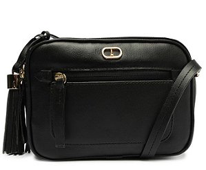 BOLSA CROSSBODY MÉDIA PRETA PALHA C 50033 0054 0004 ANACAPRI