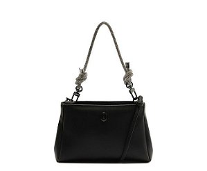 BOLSA CROSSBODY BAGUETE PEQUENA PRETA ALÇA GLAM C 50016 0559 0001 ANACAPRI