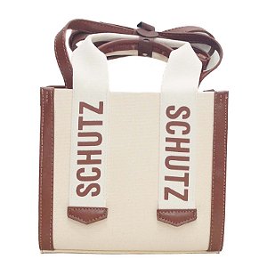 BOLSA PEQUENA NEW LIVIA BEGE E MARROM S 50010 0560 0002 SCHUTZ