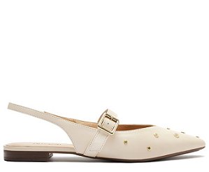 SAPATILHA SLINGBACK BICO FINO TACHAS BEGE C 30029 0337 0006 ANACAPRI