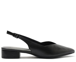 SAPATILHA SLINGBACK SALTO BLOCO CORTE TRIANGULAR PRETA C 30570 0015 0003 ANACAPRI