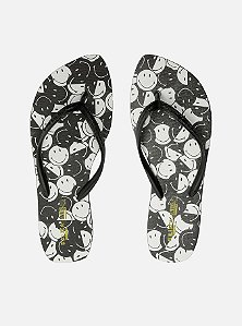 CHINELO DE DEDO PRETO PRINT FLASH SMILEY Z 19062 0036 0001 BRIZZA