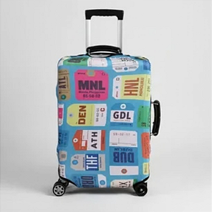 CAPA PARA MALA DE VIAGEM ESTAMPA TAG DE VIAGEM