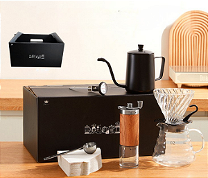 Kit Cafeteira Manual Completo – 7 Peças Premium para Café Artesanal
