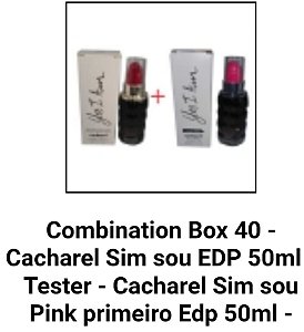 Combination Box 40 - Cacharel Sim sou EDP 50ml - Tester - Cacharel Sim sou Pink primeiro Edp 50ml