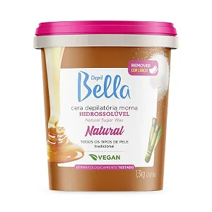 CERA DEPILATORIA DEPIL BELLA HIDROSSOLUVEL NATURAL 1300G