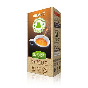 Cápsula de café Ristretto Biodegradável para máquinas Nespresso* (Intensidade 14)