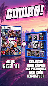 GTA VI - PS5 (mídia física sem disco) + Coleção mini capas com expositor