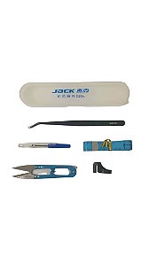 Kit Costura Jack, Pinça, Desmanchador, Cortador de Linha, Tesoura, Fita Métrica