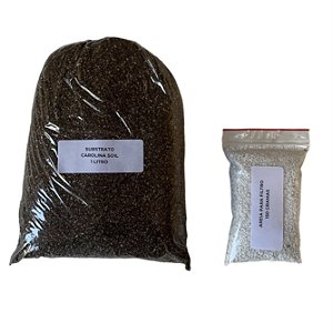 Kit Substratos Carolina Soil 1 litro + Areia para Filtro Branca 150g