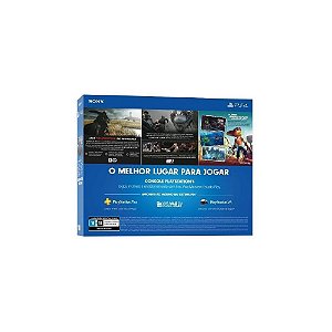 Console PlayStation 4 Slim 1TB + 3 Jogos + 3 Meses Playstation Plus (Bundle Hits 18) - Sony