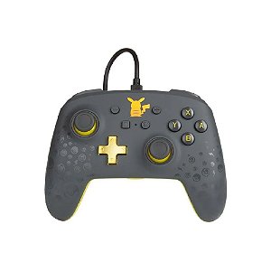 Controle com fio PowerA Pikachu Cinza - Switch