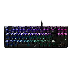 Teclado T-Dagger Mecânico Bora Preto RGB Switch Azul T-TGK315-BL