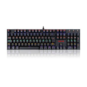 Teclado Redragon Mecânico Rudra Preto RGB Switch Blue K565R2