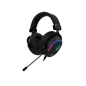 Headset Gamdias Gamer Hebe M2 Preto RGB Com Fio