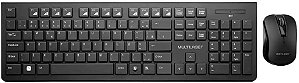 Kit Teclado e Mouse Sem fio Multimidia Multilaser TC212