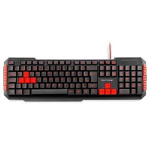 Teclado Gamer Multilaser Multimídia Red Keys USB - TC160