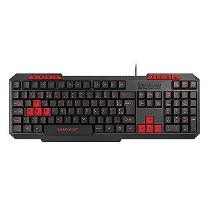 Teclado Gamer Multilaser Multimídia Slim Vermelho (TC242)