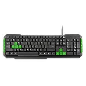 Teclado Gamer Multilaser Multimídia Teclas Verdes TC201