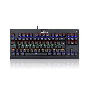 Teclado Redragon Mecânico Dark Avenger Rainbow (K568W-R) Switch Brown