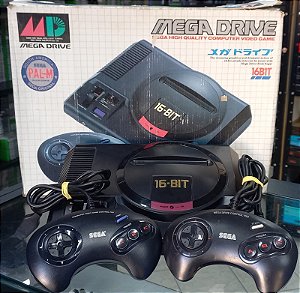 Console Mega Drive 16-Bit (Caixa Sem Berço e 2 Controles) - Usado