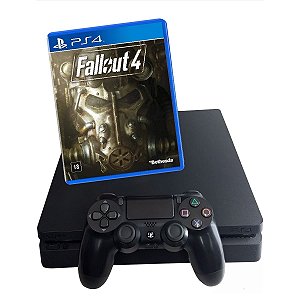 Console PlayStation 4 Slim 1TB(Com Caixa)+Jogo Fallout 4-Usado