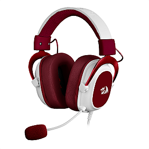 Headset Gamer Redragon Hero Branco Com Vermelho (H530-R)