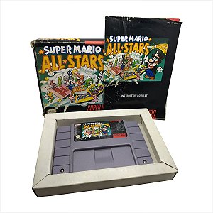 Jogo Super Mario All Stars com Caixa (Original) - Super Nintendo - (Usado)