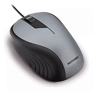 Mouse Multilaser (Com Fio) Cinza (MO232)
