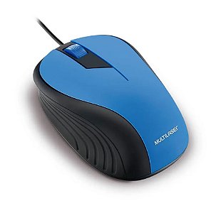 Mouse Multilaser (Com fio) Azul (MO235)
