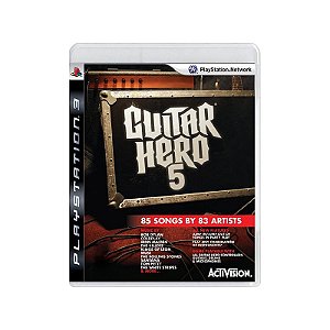 Jogo Guitar Hero 5 + Guitarra com Receptor - PS3 - Usado