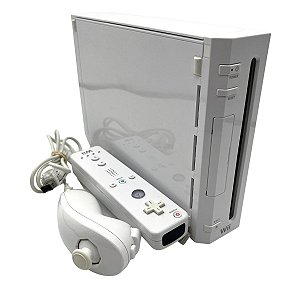 Console Nintendo Wii Branco + (Jogo de brinde) - Usado