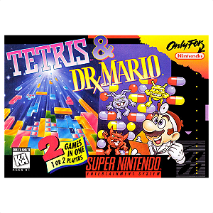 Jogo Tetris & Dr. Mario - Super Nintendo - Usado - SNES