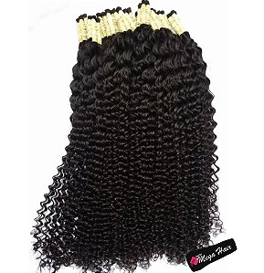 Cabelo Humano Cacheado Afro permanentado 40CM Cacho 1 - 100g