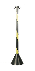 Pedestal Zebrado Amarelo e Preto 90cm