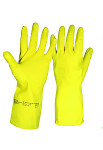 Luva Mao Latex Amarela