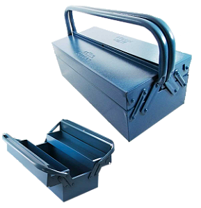 Caixa Ferramenta Chapa Sanfonada 3 Gavetas 40cm