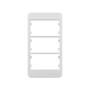 Placa Condulete Modular Sleek Branco - 3 Posto