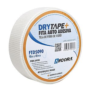 Fita Dry Wall Tela de Fibra de Vidro - Drytape