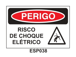 Etiqueta Perigo Risco de Choque Eletrico