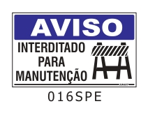 Etiqueta Aviso Interditado para Manutenção