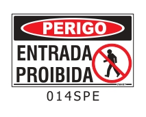 Etiqueta Perigo Entrada Proibida