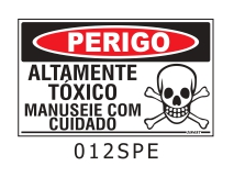 Etiqueta Perigo Altamente Toxico Manuseie com Cuidado