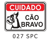 Etiqueta Cuidado Cão Bravo