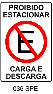 Etiqueta Proibido Estacionar Carga e Descarga