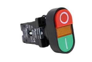 Botão Duplo Oval com Sinalizador 220V