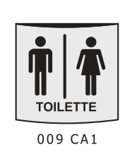 Etiqueta Calandra Aluminio Toilette