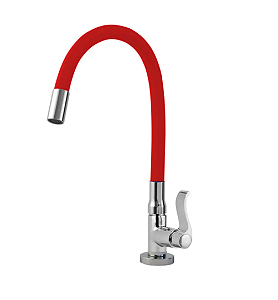 Torneira Bica Movel Mesa Flex Vermelho 7197 C72