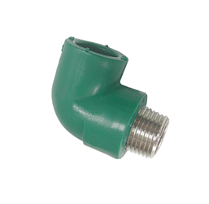 PPR Verde - Cotovelo Liso x Rosca Externa Metal