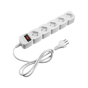 Filtro de Linha Intelbras com 5 Tomadas Branco 3 Metros